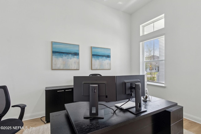 355 Caiden Dr, Ponte Vedra, FL 32081 - office area with light wood-style floors and baseboards