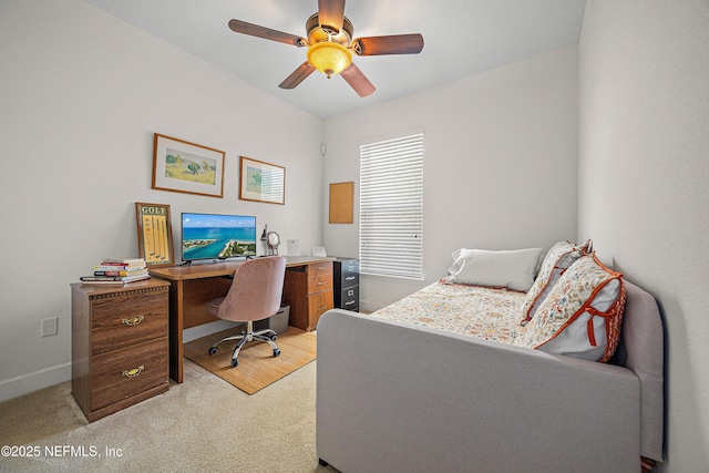 285 Yearling Blvd, Saint Johns, FL 32259 - office with light carpet, ceiling fan, and baseboards