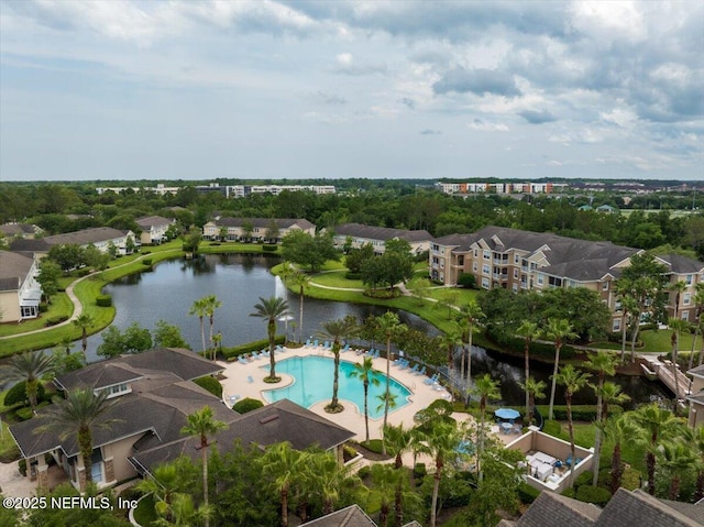 7990 Baymeadows Rd Unit 1305, Jacksonville, FL 32256 - drone / aerial view of a pool area and a large body of water