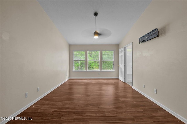 7990 Baymeadows Rd Unit 1305, Jacksonville, FL 32256 - spare room featuring a ceiling fan, wood finished floors, and baseboards