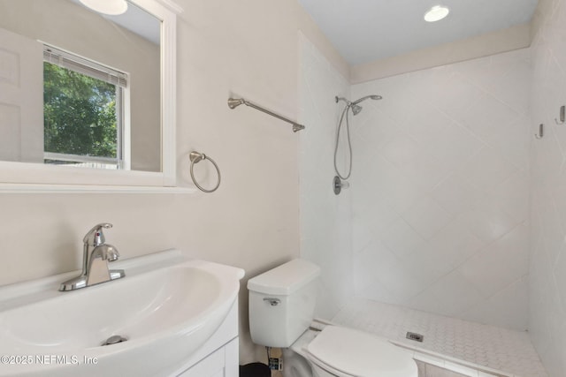 96131 River Marsh Bnd, Fernandina Beach, FL 32034 - full bathroom with a stall shower, toilet, and vanity