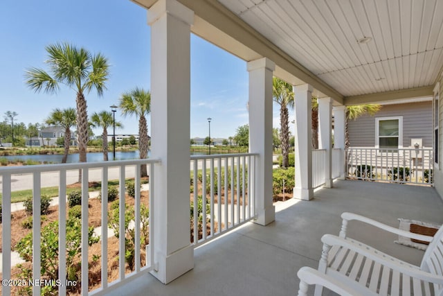 250 Ponder Cir, Yulee, FL 32097 - view of patio featuring a porch and a water view