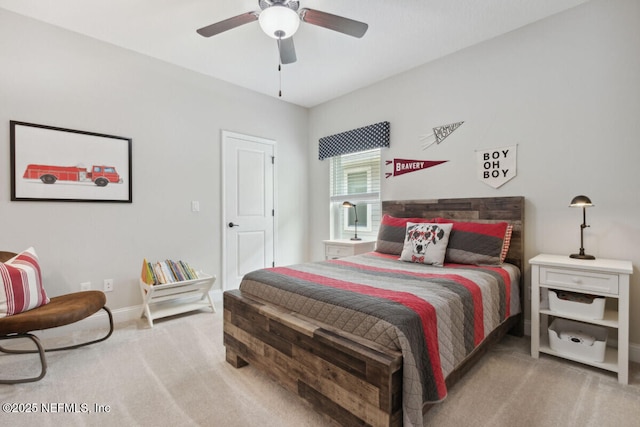 250 Ponder Cir, Yulee, FL 32097 - carpeted bedroom featuring ceiling fan and baseboards