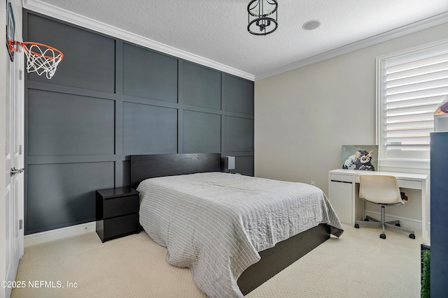361 Amalurra Trl, Saint Johns, FL 32259 - bedroom featuring carpet, ornamental molding, and a textured ceiling