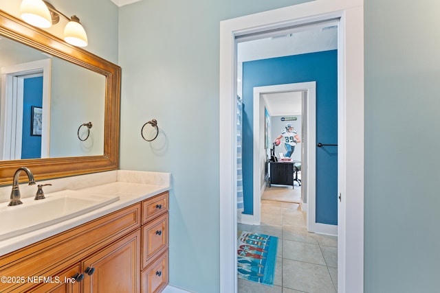 24544 Deer Trace Dr, Ponte Vedra Beach, FL 32082 - bathroom with tile patterned flooring, vanity, and baseboards