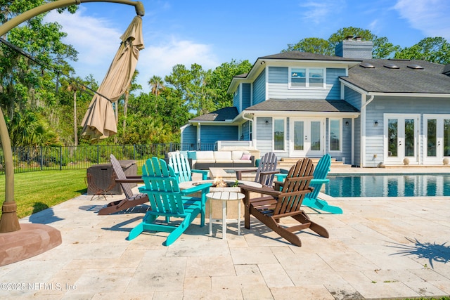 24544 Deer Trace Dr, Ponte Vedra Beach, FL 32082 - view of patio with french doors and fence