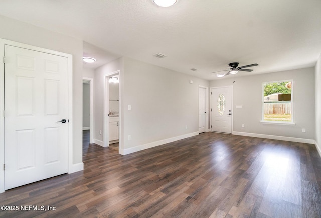 409 Willow Branch Ave, Jacksonville, FL 32254 - entryway with a ceiling fan and dark wood-type flooring