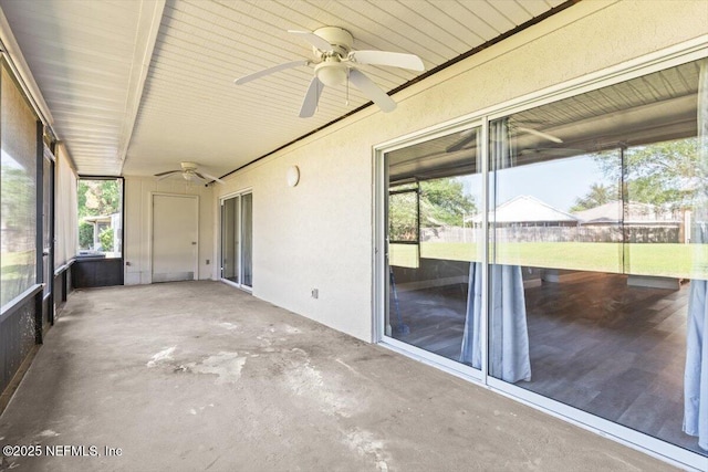7142 Cypress Cove Rd Unit 39, Jacksonville, FL 32244 - unfurnished sunroom featuring ceiling fan