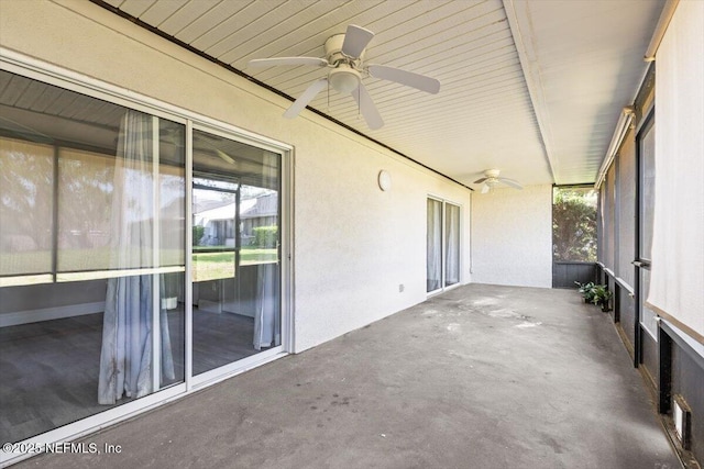 7142 Cypress Cove Rd Unit 39, Jacksonville, FL 32244 - unfurnished sunroom with a ceiling fan