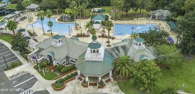 809 Lotus Ln N, Fruit Cove, FL 32259 - aerial view of a pool area