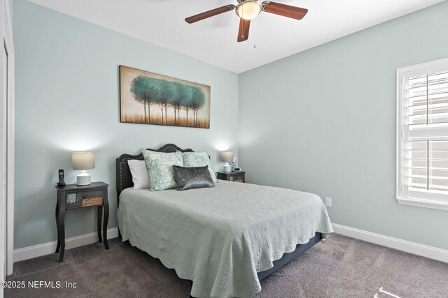 135 Tate Ln, Saint Johns, FL 32259 - bedroom featuring carpet, baseboards, and a ceiling fan