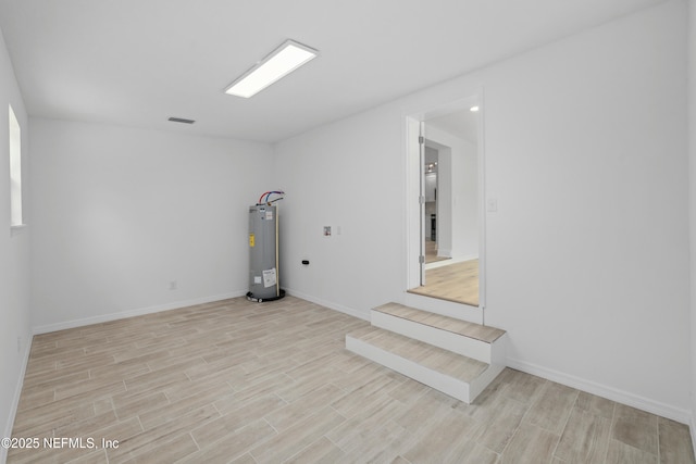 7420 Mayapple Rd, Jacksonville, FL 32211 - unfurnished room with electric water heater, light wood finished floors, and baseboards
