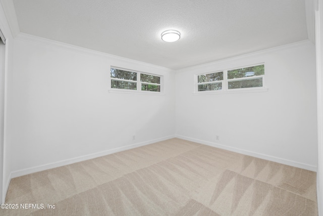 7420 Mayapple Rd, Jacksonville, FL 32211 - carpeted empty room featuring ornamental molding, baseboards, and a textured ceiling