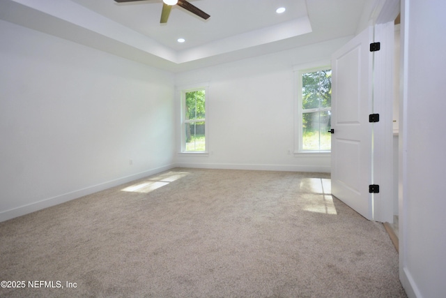 95121 N Ellis Landing Rd, Fernandina Beach, FL 32034 - unfurnished room featuring healthy amount of natural light, light carpet, a ceiling fan, and recessed lighting
