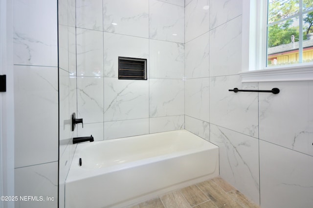 95121 N Ellis Landing Rd, Fernandina Beach, FL 32034 - bathroom with wood finish floors