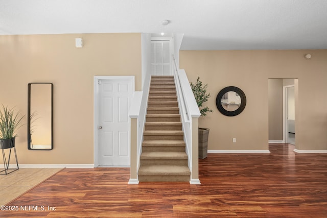 467 S Aberdeenshire Dr, Saint Johns, FL 32259 - staircase with wood finished floors and baseboards