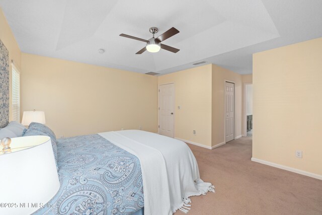 467 S Aberdeenshire Dr, Saint Johns, FL 32259 - bedroom with light carpet, baseboards, and ceiling fan