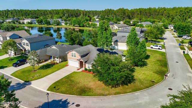 467 S Aberdeenshire Dr, Saint Johns, FL 32259 - aerial view of residential area featuring a large body of water and a heavily wooded area