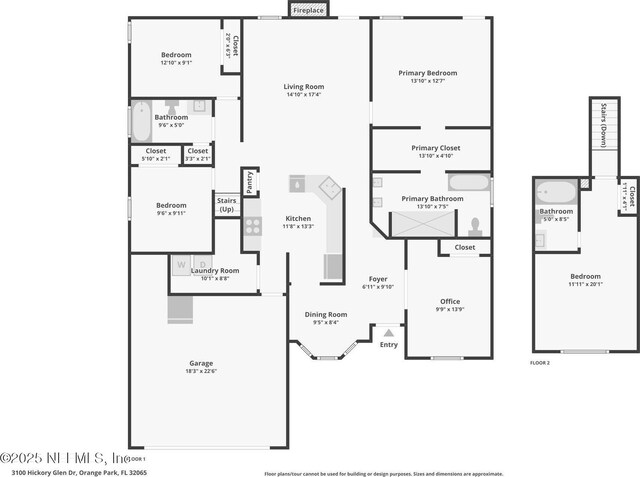 3100 Hickory Glen Dr, Orange Park, FL 32065 - home floor plan