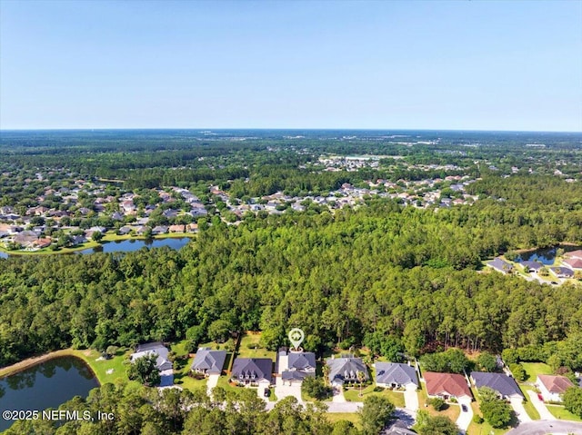 8719 Derry Dr, Jacksonville, FL 32244 - aerial view of property's location featuring a large body of water, nearby suburban area, and a forest