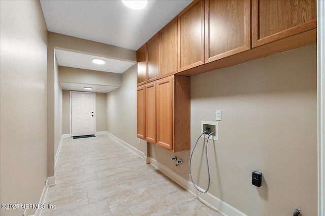 1476 Mallard Landing Blvd, Saint Johns, FL 32259 - laundry room featuring hookup for a gas dryer, washer hookup, cabinet space, and baseboards