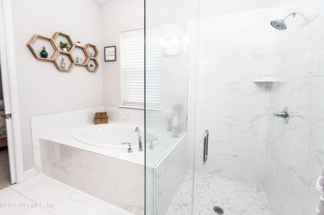 103 Tarbert Ln, Saint Augustine, FL 32092 - full bathroom featuring a marble finish shower and a garden tub
