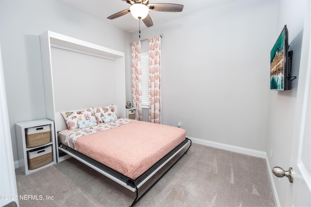 103 Tarbert Ln, Saint Augustine, FL 32092 - carpeted bedroom with baseboards and a ceiling fan