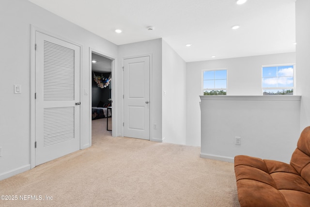727 Lake Sinclair St, Saint Augustine, FL 32084 - sitting room with carpet flooring, recessed lighting, and baseboards