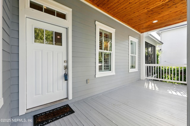 318 Sophia Ter, Saint Augustine, FL 32095 - doorway to property featuring covered porch