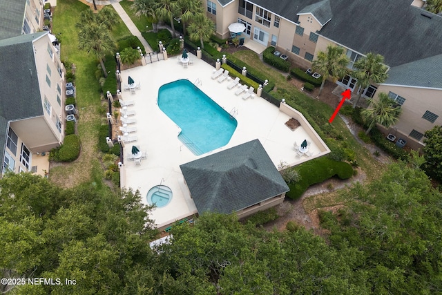 204 Augusta Cir, Saint Augustine, FL 32086 - bird's eye view of a pool area