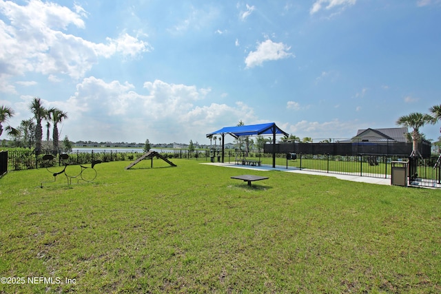 view of yard featuring a dog friendly area