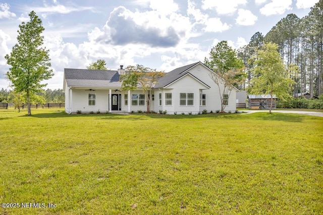 27359 Geiger Rd, Hilliard, FL 32046 - view of front of property with a chimney and ceiling fan