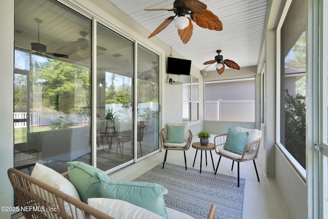 767 Mosswood Chase St, Orange Park, FL 32065 - sunroom / solarium with a ceiling fan