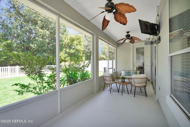 767 Mosswood Chase St, Orange Park, FL 32065 - sunroom featuring ceiling fan