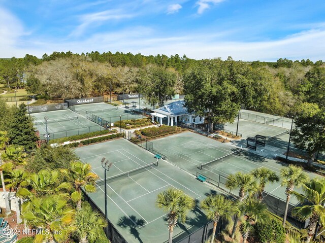767 Mosswood Chase St, Orange Park, FL 32065 - view of tennis court with fence
