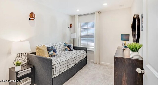 50 Craig Ct, Saint Augustine, FL 32092 - living room with light colored carpet, baseboards, and recessed lighting