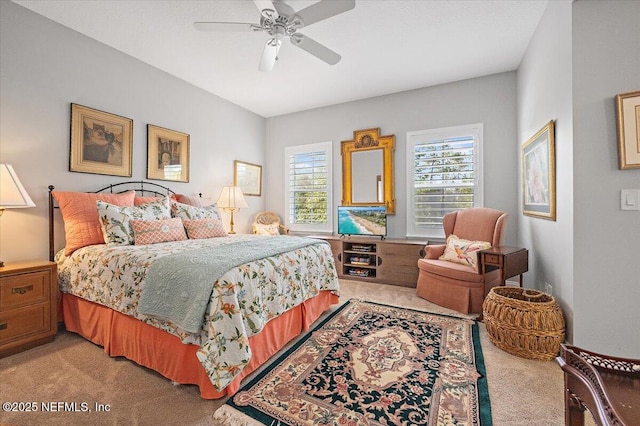 433 Marsh Cove Dr, Ponte Vedra Beach, FL 32082 - bedroom with light colored carpet and ceiling fan