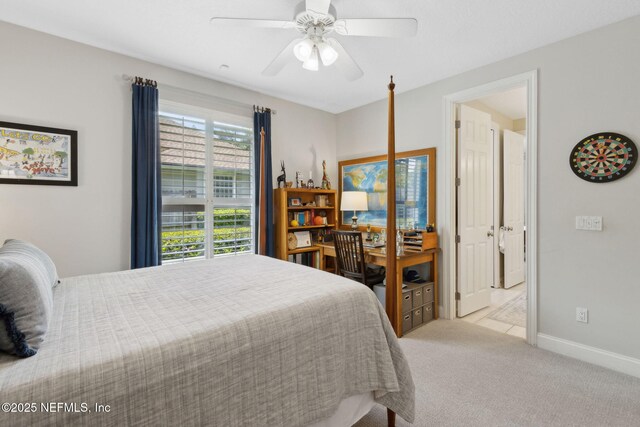 724 Piney Pl, Saint Johns, FL 32259 - carpeted bedroom with a ceiling fan and baseboards
