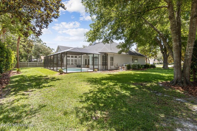 724 Piney Pl, Saint Johns, FL 32259 - rear view of house with glass enclosure