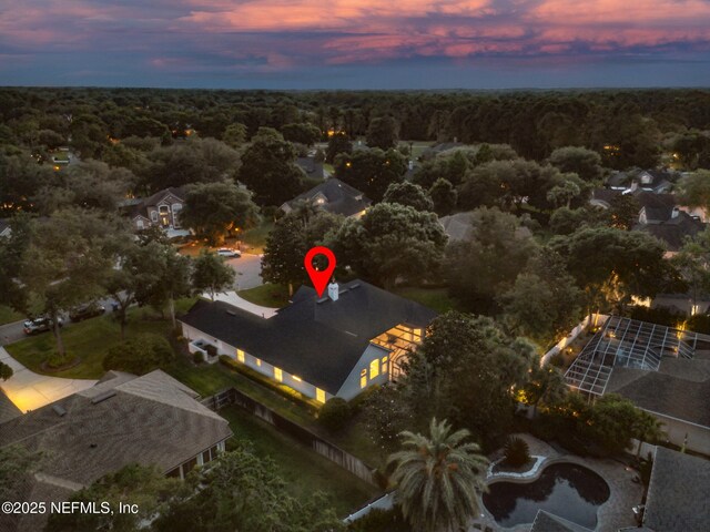 724 Piney Pl, Saint Johns, FL 32259 - aerial view at dusk of a forest view