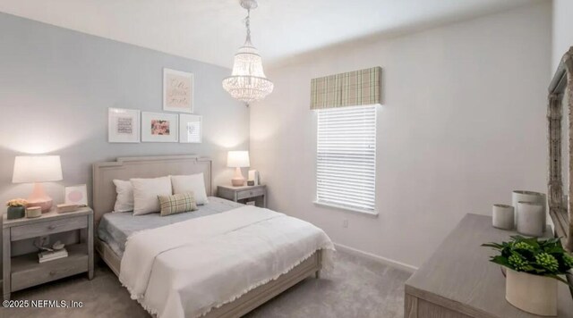 374 Higgins Loop, Saint Augustine, FL 32092 - bedroom featuring carpet flooring, a chandelier, and baseboards