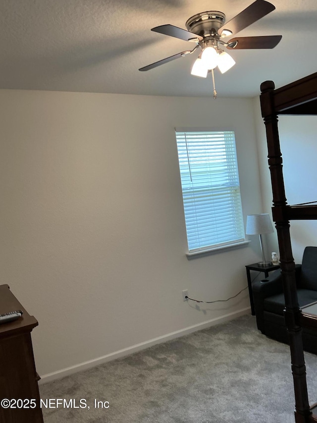 10470 Collins Field Cir, Jacksonville, FL 32222 - interior space featuring carpet floors, ceiling fan, and baseboards