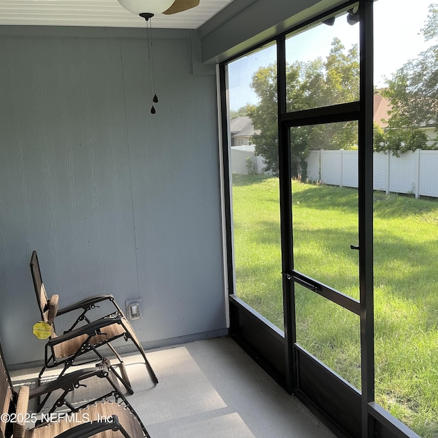 10470 Collins Field Cir, Jacksonville, FL 32222 - unfurnished sunroom with ceiling fan