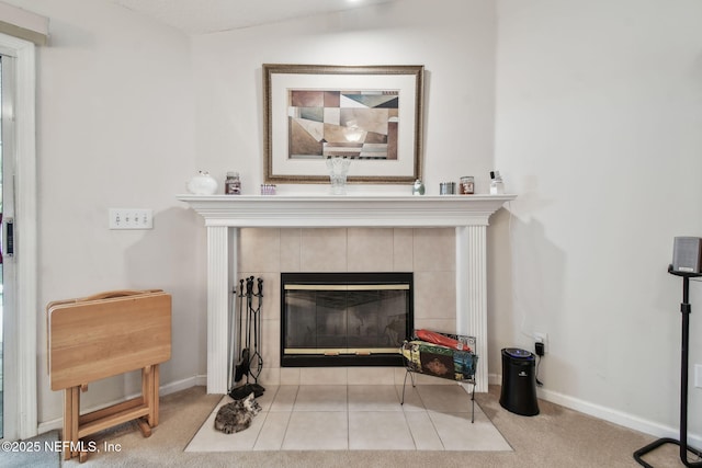 324 Hammock Grove Ct, Saint Johns, FL 32259 - detailed view of a tile fireplace and baseboards
