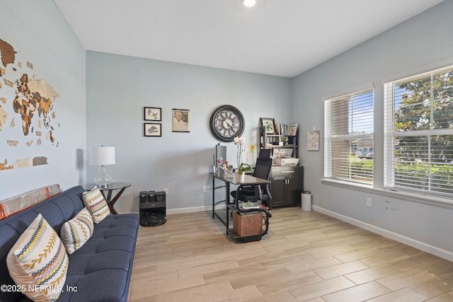 383 Saint Vincent Dr, Saint Augustine, FL 32092 - office area with light wood finished floors and baseboards