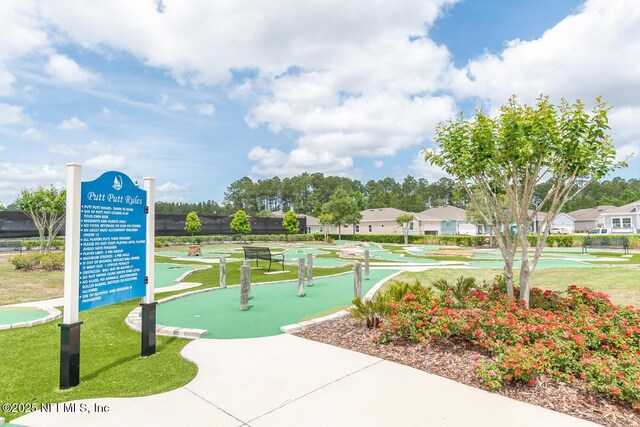 383 Saint Vincent Dr, Saint Augustine, FL 32092 - view of community featuring a putting green and a residential view