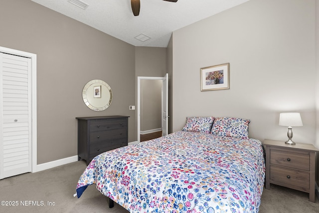 14048 Prater Ct, Jacksonville, FL 32224 - carpeted bedroom with baseboards and ceiling fan