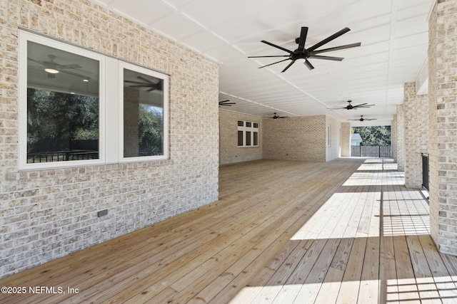 97002 Jose Gaspar Way, Yulee, FL 32097 - wooden deck featuring ceiling fan