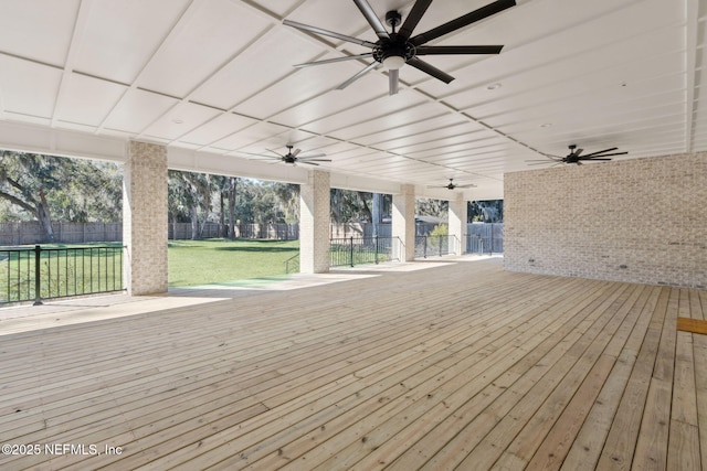 97002 Jose Gaspar Way, Yulee, FL 32097 - deck featuring ceiling fan