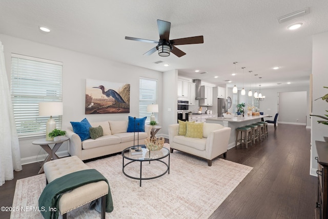 275 Kellet Way, Saint Johns, FL 32259 - living area with baseboards, a ceiling fan, healthy amount of natural light, and recessed lighting